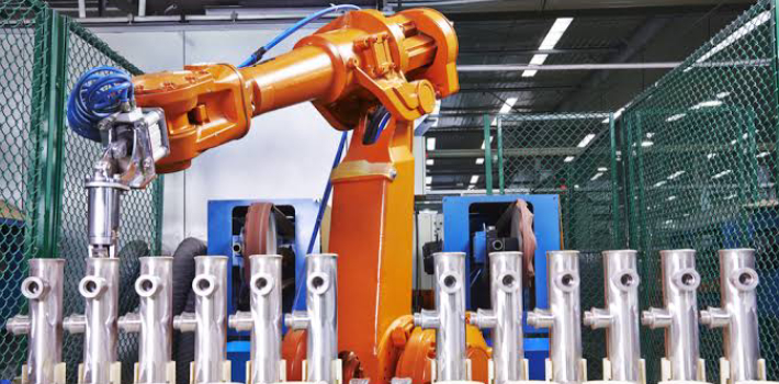 Industrial Robotic Arm for holding equipment in the manufacturing industry.